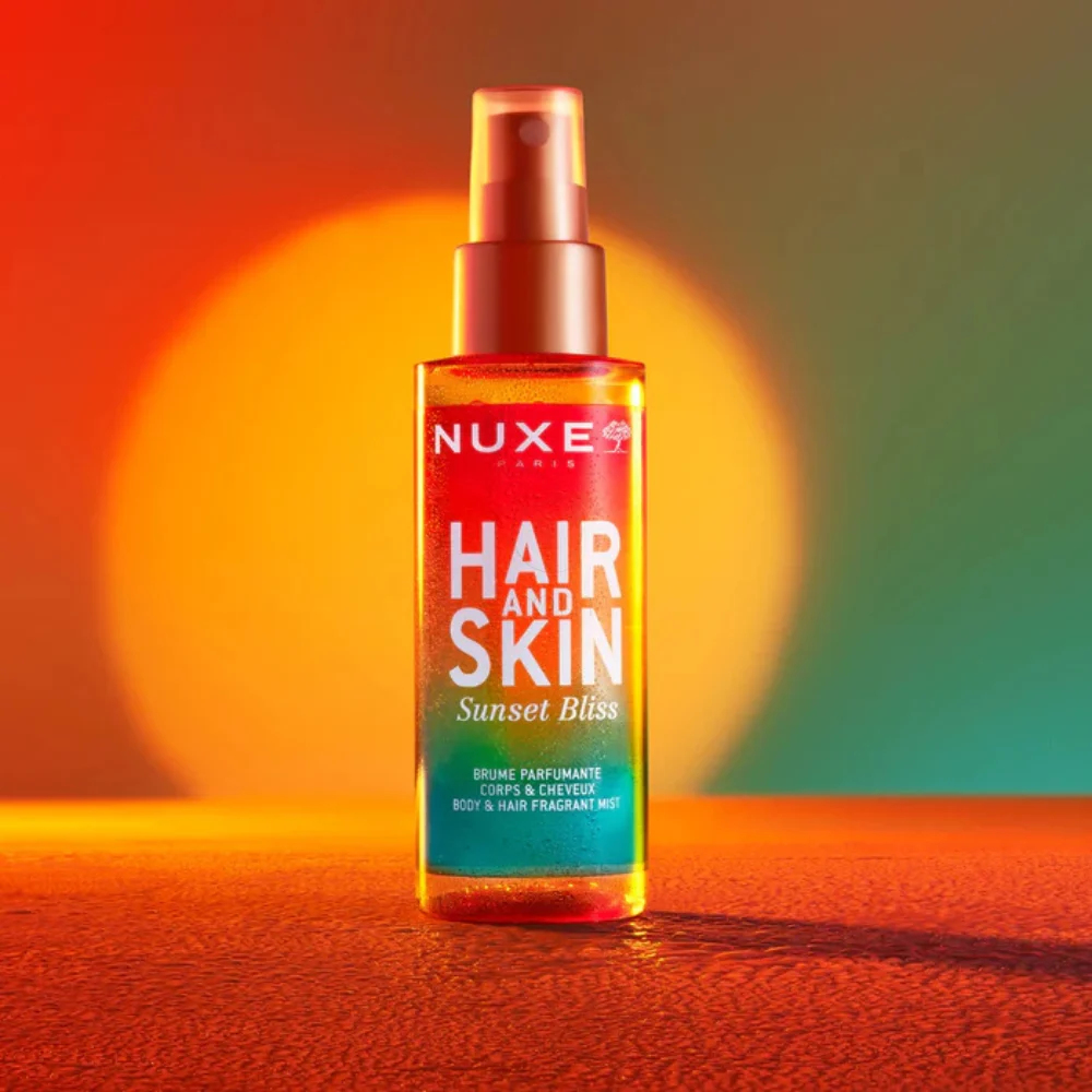 Nuxe Hair & Skin Sunset Bliss, meglica za telo in lase (100 ml)